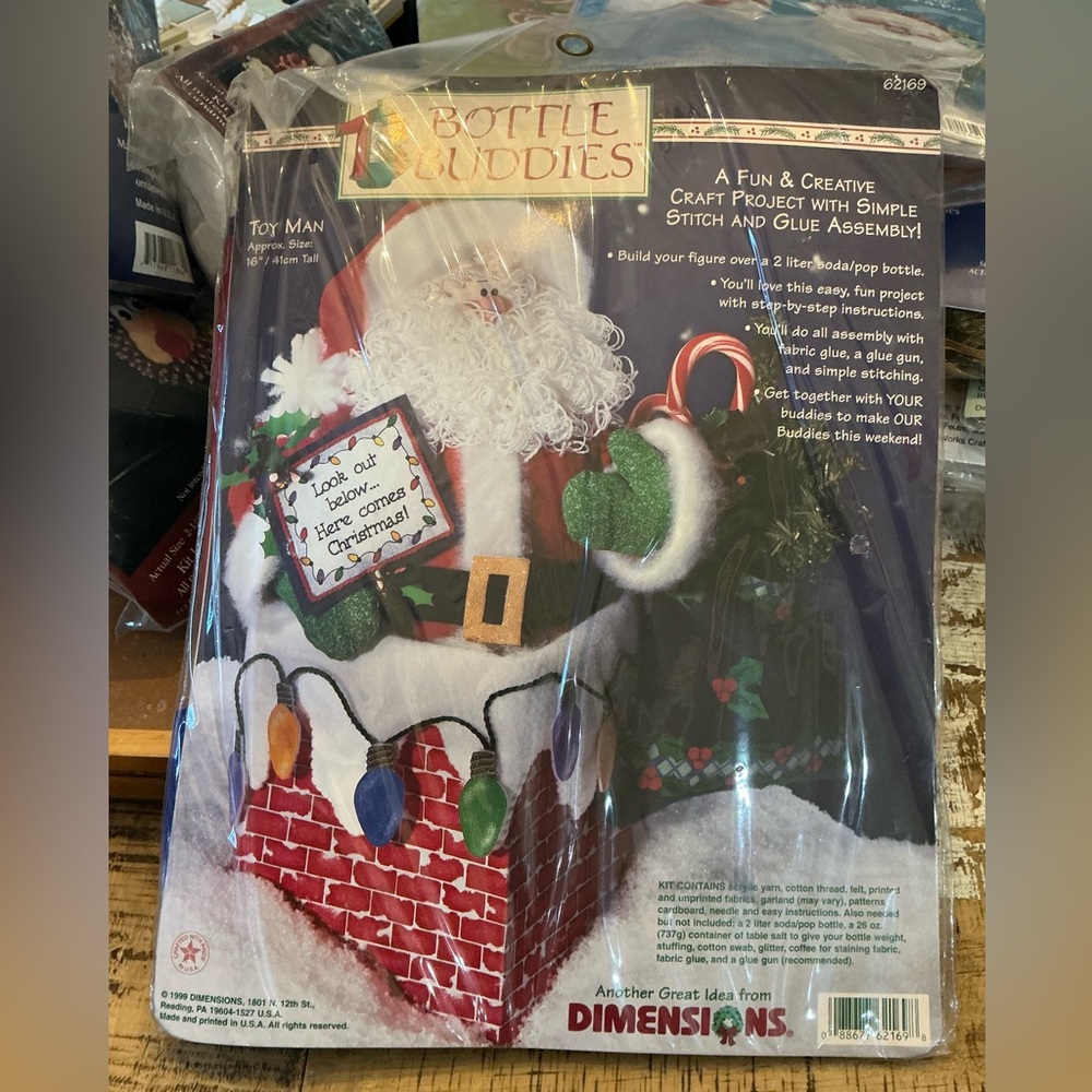 Dimensions Christmas Bottle Buddies Craft Kit - Red, Green, White
